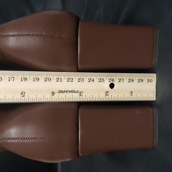 Nine West Brown Side-zip Ankle Boots with Pointed Toe and Block Heel, 6.5 - Picture 9 of 9